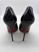 Pre-Owned Christian Louboutin Black Size 9.5 Patent Leather Stiletto Heels | True Fashionistas.