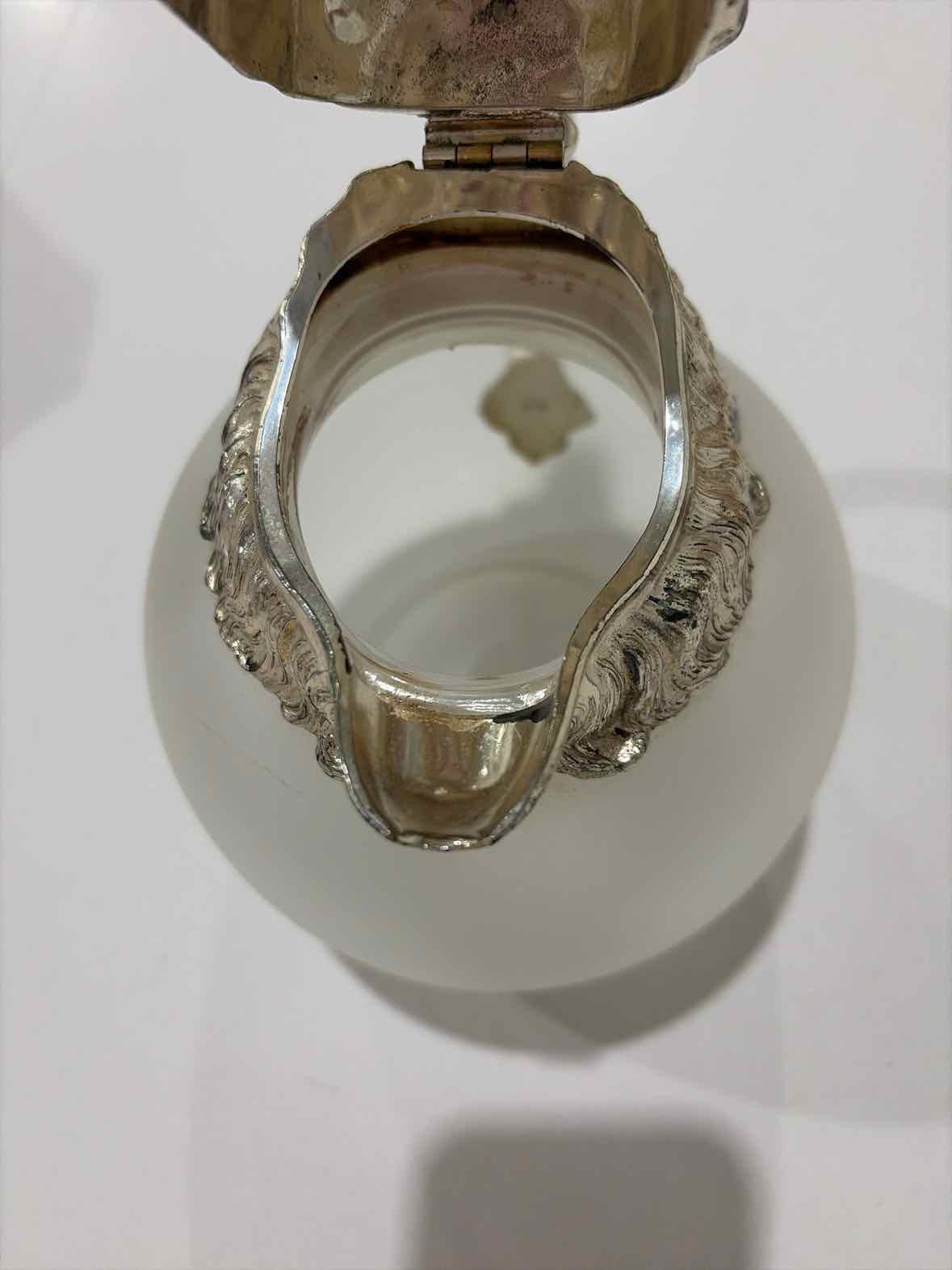White Glass Pitcher W/Ram Head | True Fashionistas.