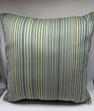 Blue & Green Striped Pillow | True Fashionistas.