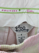 Pre-Owned Lilly Pulitzer Pink Size 6 Seersucker Printed Pants | True Fashionistas.