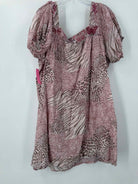 Pre-Owned Johnny Was Workshop Pink Size XL Short Short Sleeve Dress | True Fashionistas.