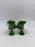 Pre-Owned Amina Muaddi Green Size 37.5 Slingback Heels | True Fashionistas.