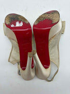 Pre-Owned Christian Louboutin Ivory Size 9 Lace Stiletto Heels | True Fashionistas.