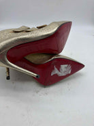 Pre-Owned Christian Louboutin Gold Size 6.5 Ankle Boot Boots | True Fashionistas.