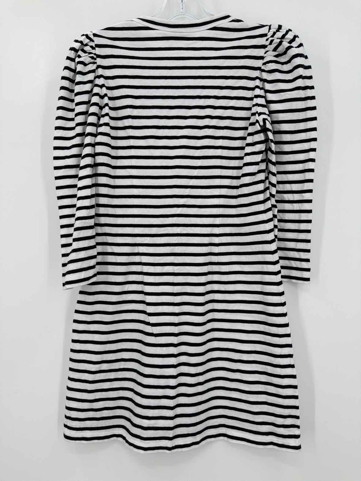Pre-Owned ALC White Size XS Stripe Short Long Sleeve Dress | True Fashionistas.
