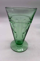 Set Of 6 Vintage Green Patterned  Glasses | True Fashionistas.