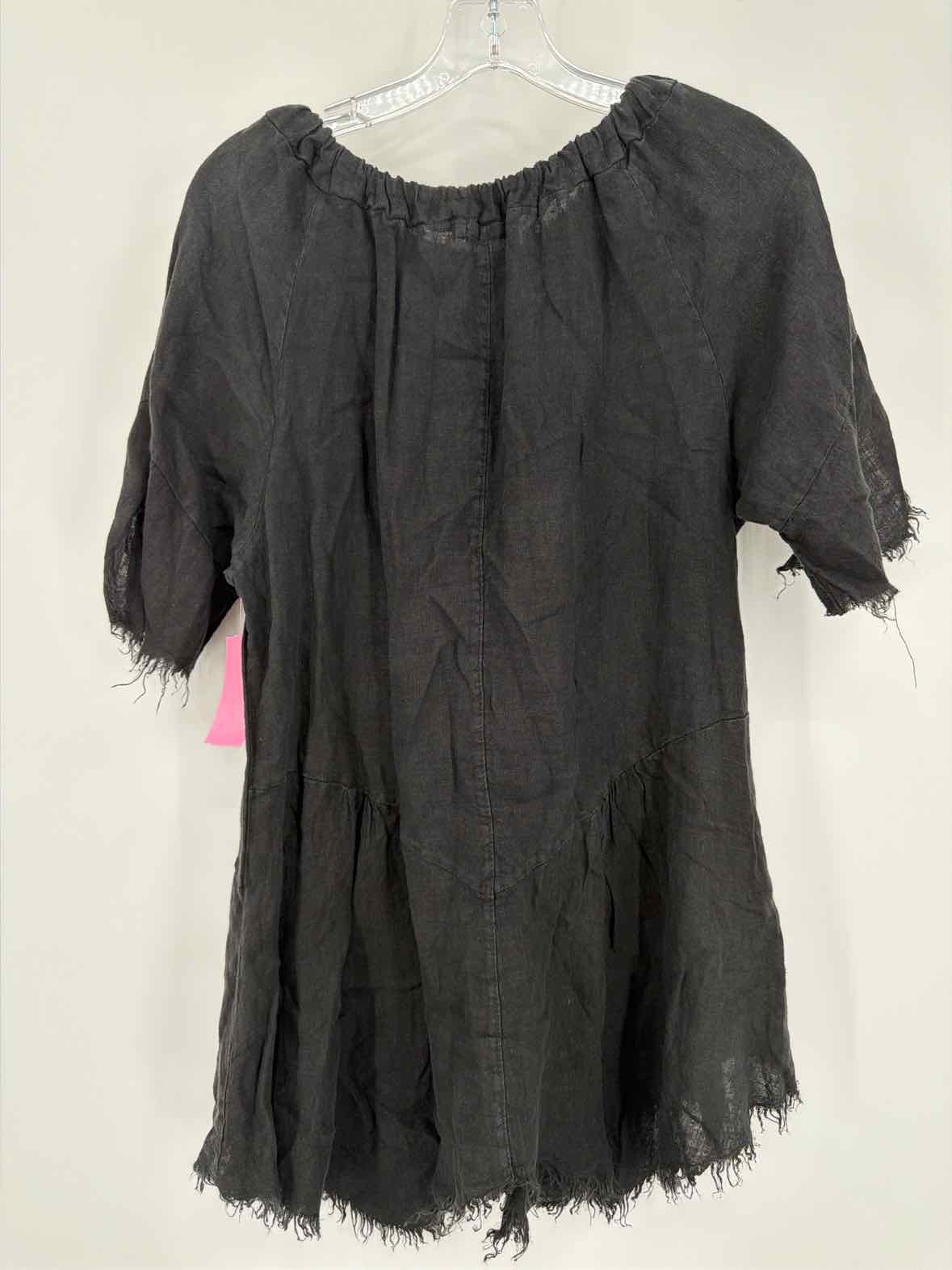 Pre-Owned Made In Italy Black Size S/M Short Short Sleeve Dress | True Fashionistas.