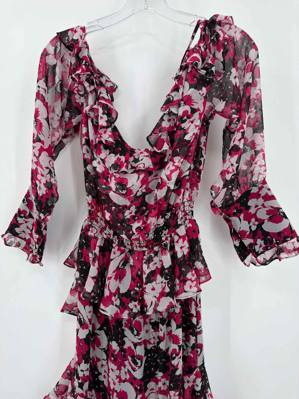 Pre-Owned Misa Red Size Small Long Long Sleeve Dress | True Fashionistas.