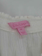 Pre-Owned Lilly Pulitzer White Size Medium Off Shoulder Blouse | True Fashionistas.