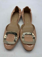 Pre-Owned Roger Vivier Pink Size 8 Patent Leather D'orsay Flats | True Fashionistas.