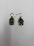 KR Designs Gold Rhinestone Pierced Drop Earrings | True Fashionistas.
