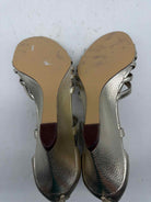 Pre-Owned Nine West Gold Size 9 Caged Heels | True Fashionistas.