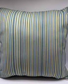 Blue & Green Striped Pillow | True Fashionistas.