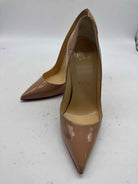Pre-Owned Christian Louboutin Tan Size 7 Patent Leather Pump Heels | True Fashionistas.