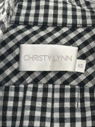 Pre-Owned Christy Lynn Black Size XS Check Print Short Long Sleeve Dress | True Fashionistas.