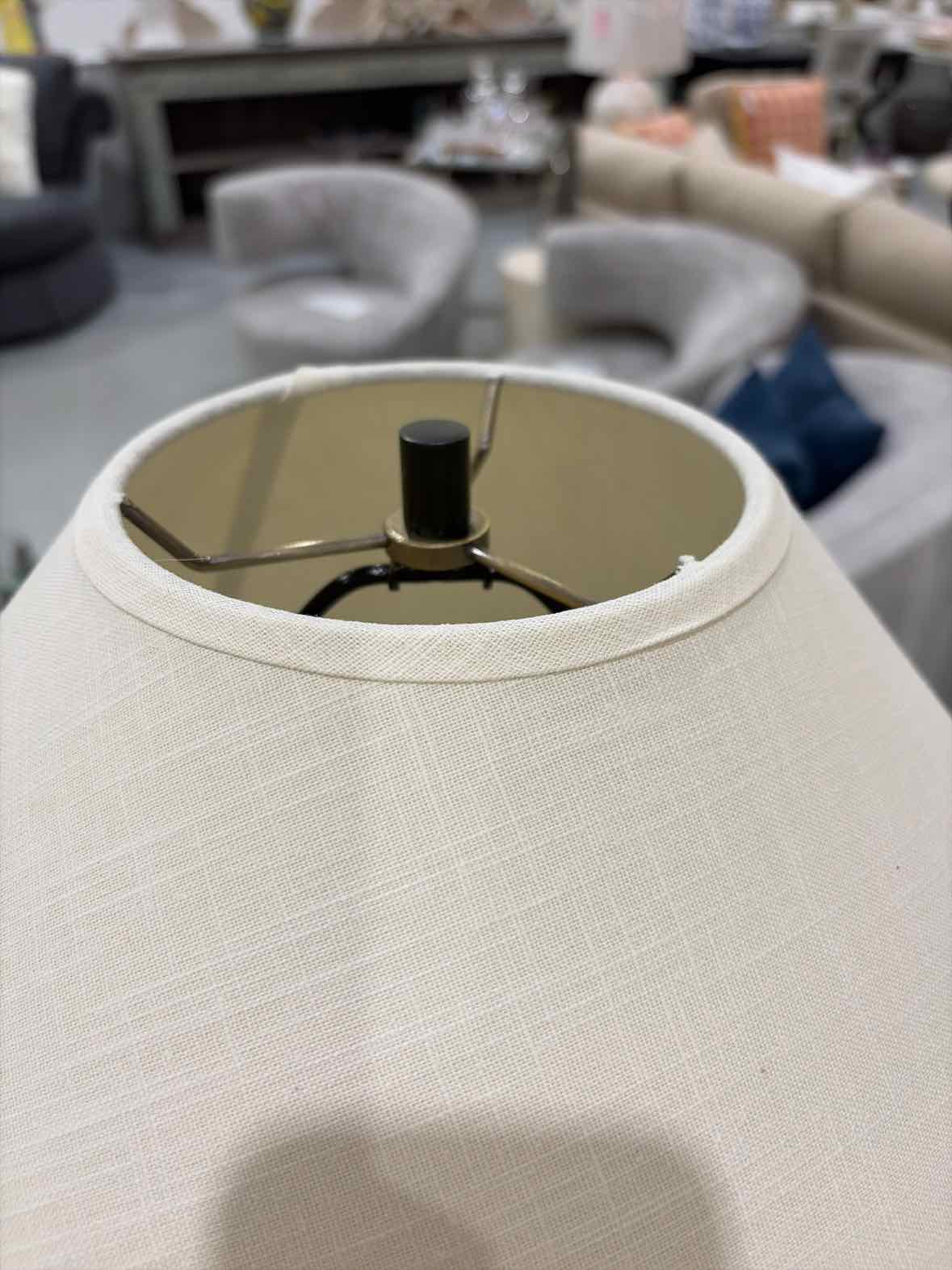 Clear Glass & Metal Accent Lamp | True Fashionistas.