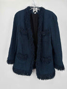 Pre-Owned Edward Achour Navy Size 40/6 Blazer | True Fashionistas.
