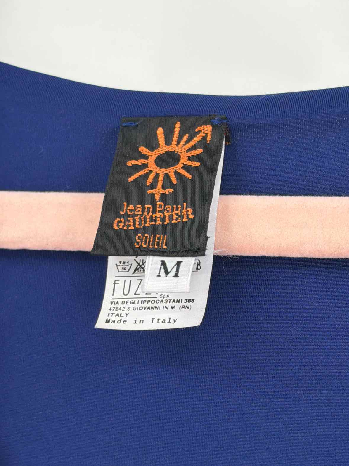 Pre-Owned Jean Paul Gaultier Blue Size Medium Mesh Short Sleeveless Dress | True Fashionistas.