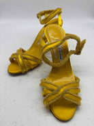 Pre-Owned Manolo Blahnik Yellow Size 38.5 Strappy Heels | True Fashionistas.
