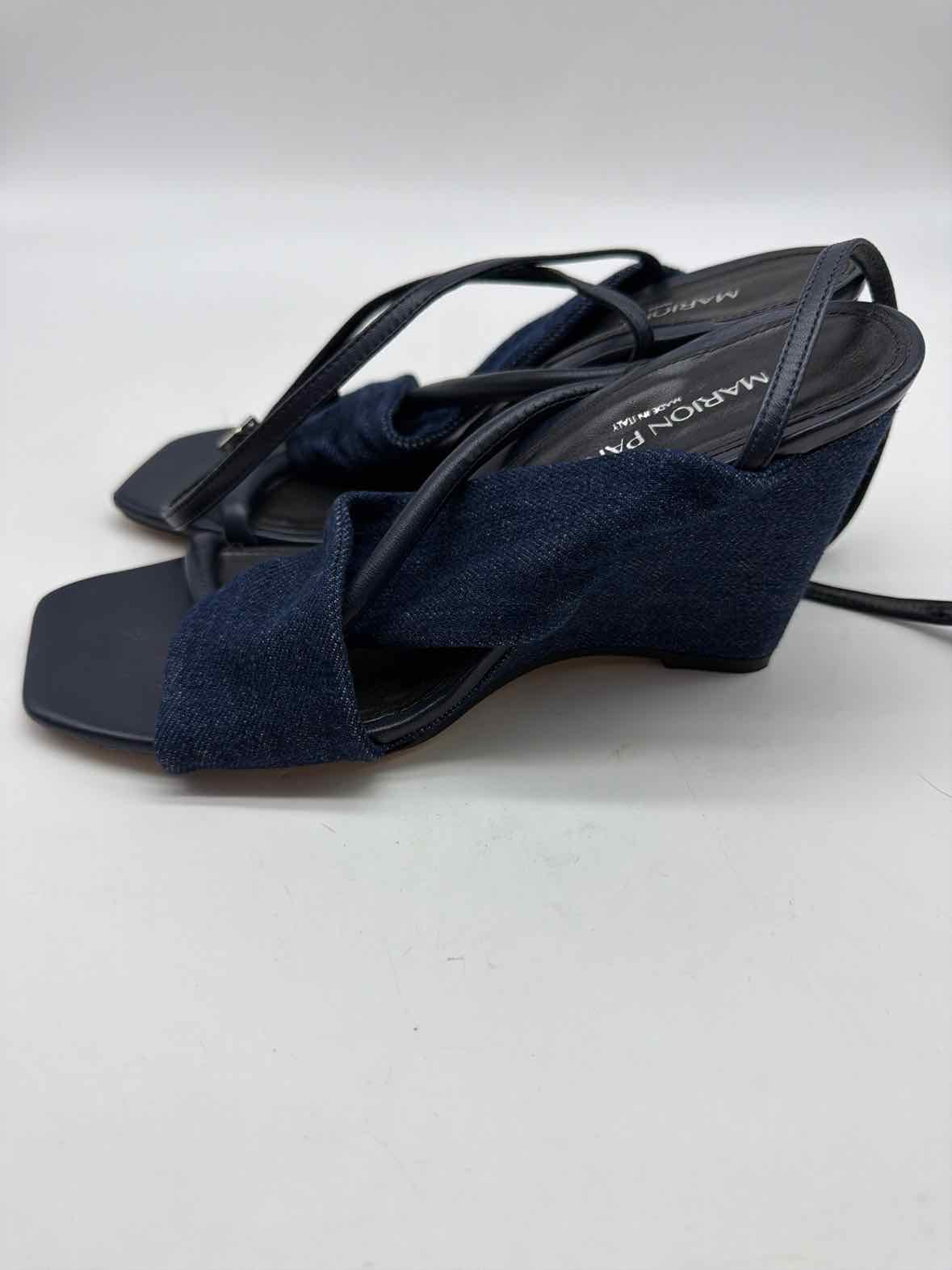 Pre-Owned Marion Parke Blue Size 37 Wedge Heels | True Fashionistas.