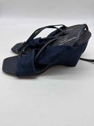 Pre-Owned Marion Parke Blue Size 37 Wedge Heels | True Fashionistas.