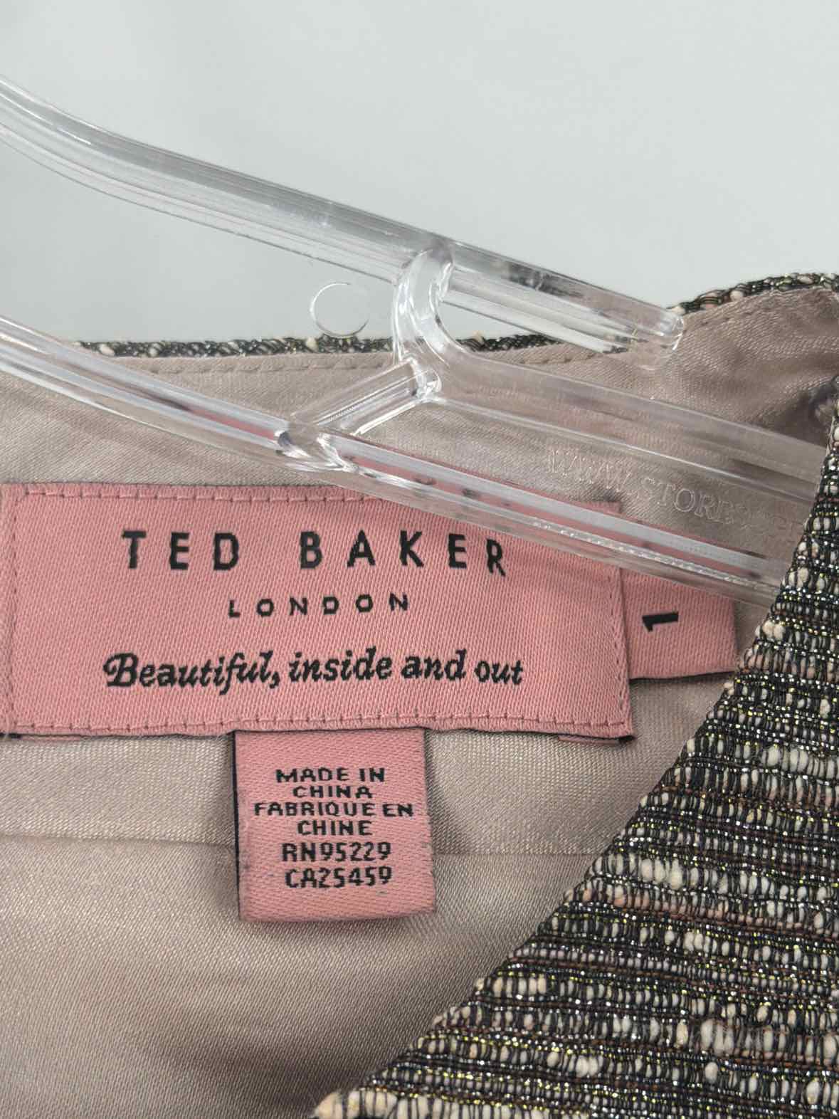Pre-Owned Ted Baker Grey Size 1/2 Short Sleeveless Dress | True Fashionistas.