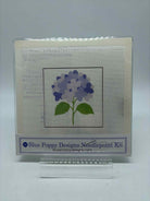 Blue Poppy Blue Hydrangea Needlepoint | True Fashionistas.