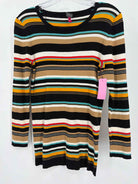 Pre-Owned Vince Camuto Brown Size Large Stripe Sweater | True Fashionistas.
