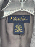 Pre-Owned Brooks Brothers Grey Size 6 Stripe Blazer | True Fashionistas.