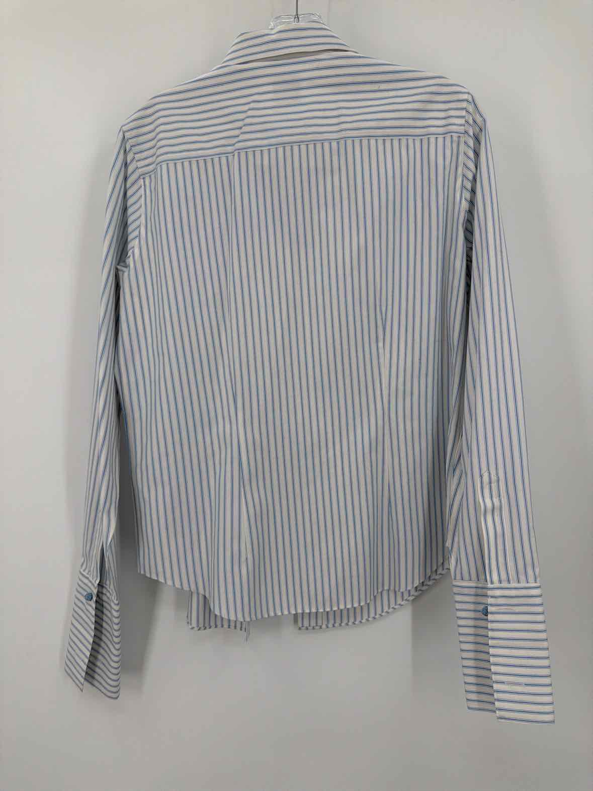 Pre-Owned Brooks Brothers White Size 8 Stripe Button Down | True Fashionistas.