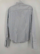 Pre-Owned Brooks Brothers White Size 8 Stripe Button Down | True Fashionistas.
