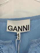Pre-Owned Ganni Blue Size 36/4 Lace Short Long Sleeve Dress | True Fashionistas.