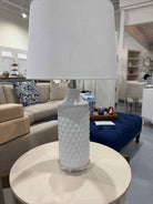 White Ceramic Table Lamp | True Fashionistas.