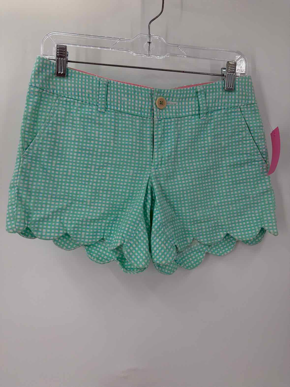 Pre-Owned Lilly Pulitzer Blue Size 00 Buttercup Printed Shorts | True Fashionistas.