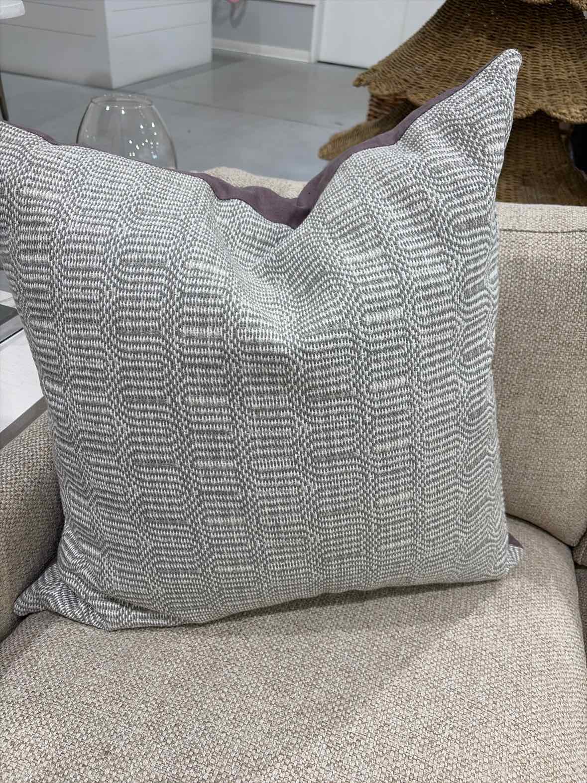 Lilac & Gray Pillow | True Fashionistas.