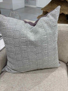 Lilac & Gray Pillow | True Fashionistas.