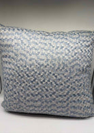 Light Blue/ Grey Cotton Blend Pillow | True Fashionistas.