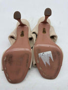 Pre-Owned Aquazzura Tan Size 11 Mule Heels | True Fashionistas.