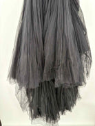 Pre-Owned Christian Dior Navy Size 4 Tulle Cocktail Midi Evening Gown | True Fashionistas.