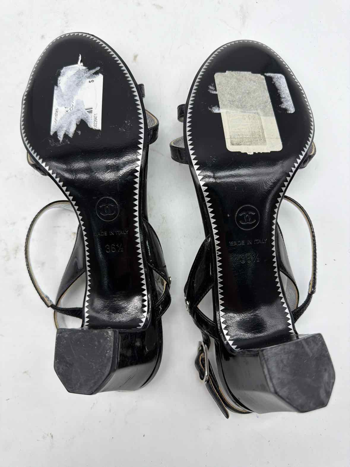 Pre-Owned Chanel Black Size 6.5 Slingback Heels | True Fashionistas.