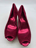 Pre-Owned Jimmy Choo Red Size 7 Wedge Heels | True Fashionistas.