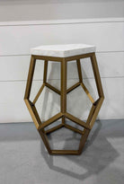 Universal Pentagonal Mother Of Pearl Top End Table | True Fashionistas.