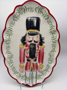 Red Ceramic Christmas Nutcracker Platter | True Fashionistas.