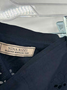 Pre-Owned Nina Ricci Navy Size 36 Eyelet Pencil Skirt | True Fashionistas.