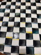 Mackenzie Childs Courtly Check Black Tray | True Fashionistas.