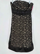 Pre-Owned WHBM Black Size 4 Lace Cocktail Short Strapless Dress | True Fashionistas.