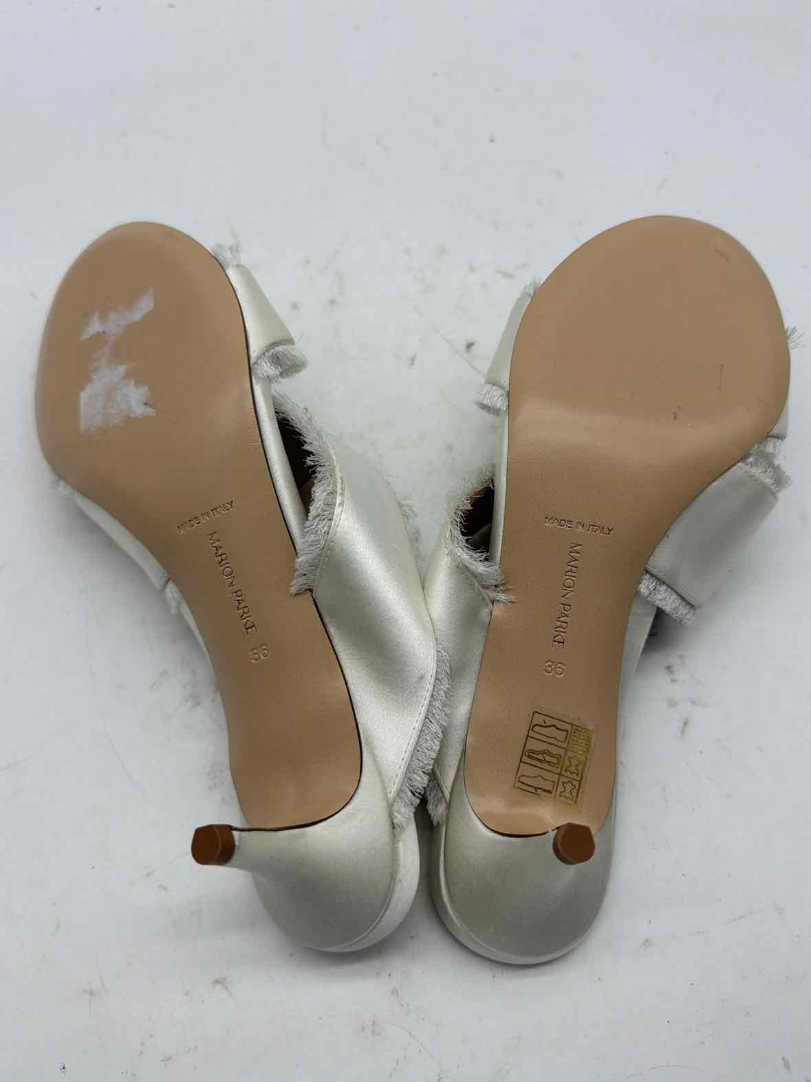 Pre-Owned Marion Parke White Size 36 Mule Heels | True Fashionistas.
