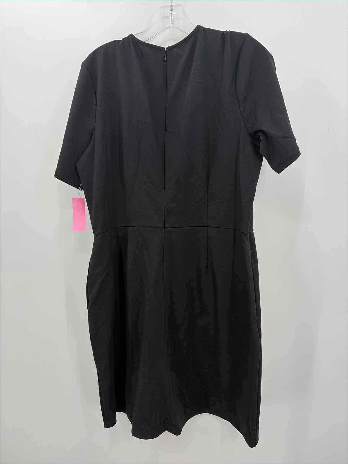 Maurices Black Size XL Knee Length Short Sleeve Dress | True Fashionistas.