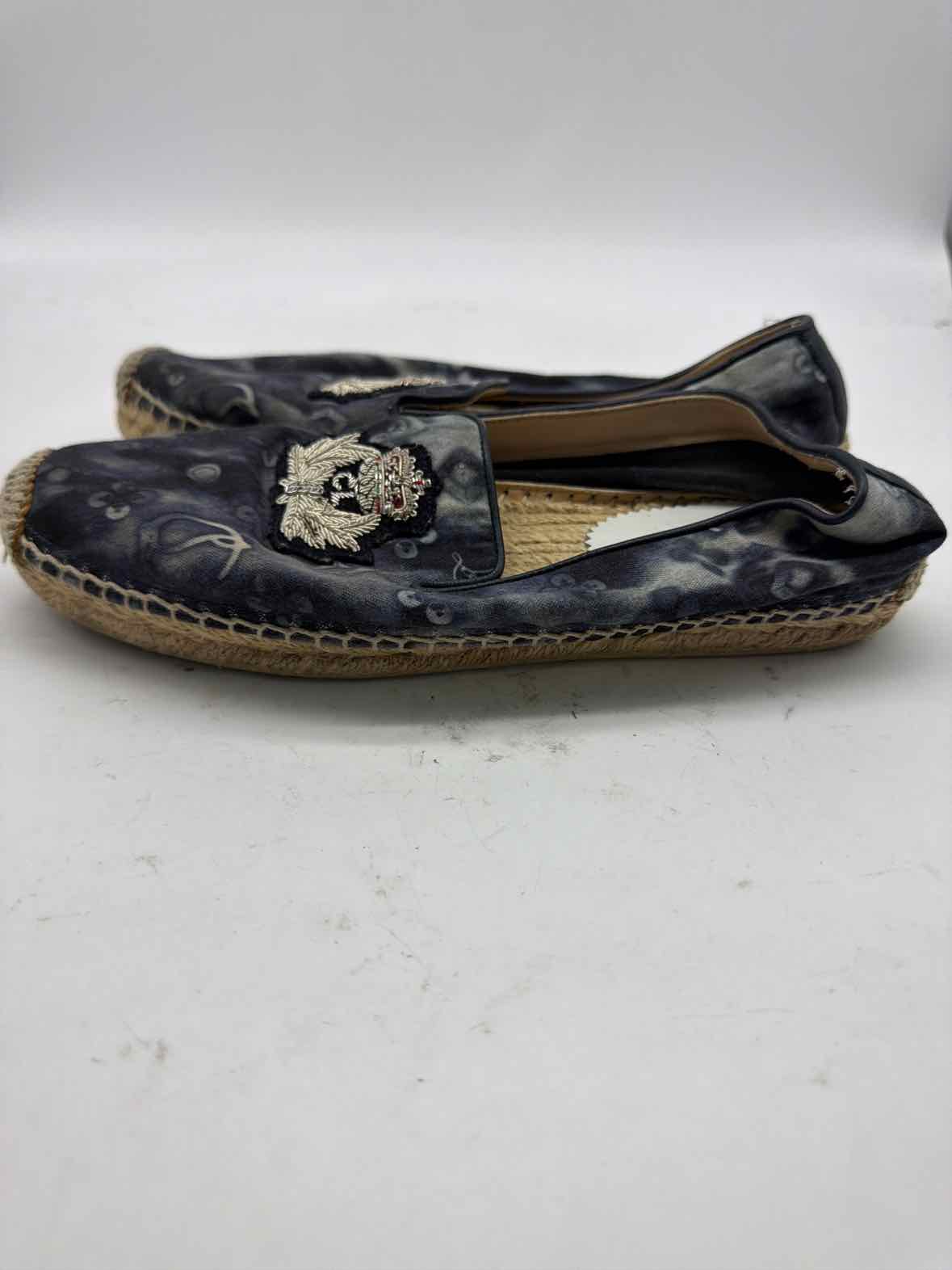 Pre-Owned Christian Louboutin Navy Size 36 Espadrille Flats | True Fashionistas.