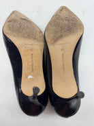 Pre-Owned Manolo Blahnik Navy Size 10 Patent Leather Pump Heels | True Fashionistas.